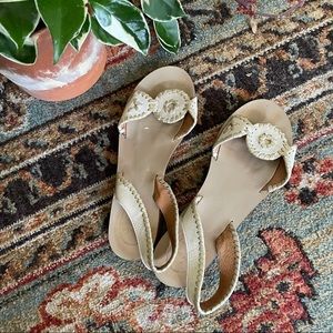 Jack Rogers ☀️ Liliana Sandal in Bone/Gold